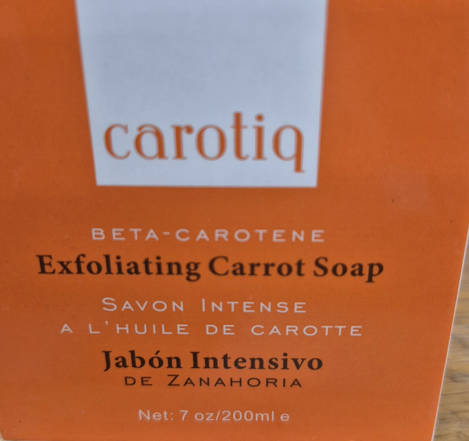 2 Pack of Aliya Paris Carotiq Exfoliating Carrot Soap, 7 oz Bars New