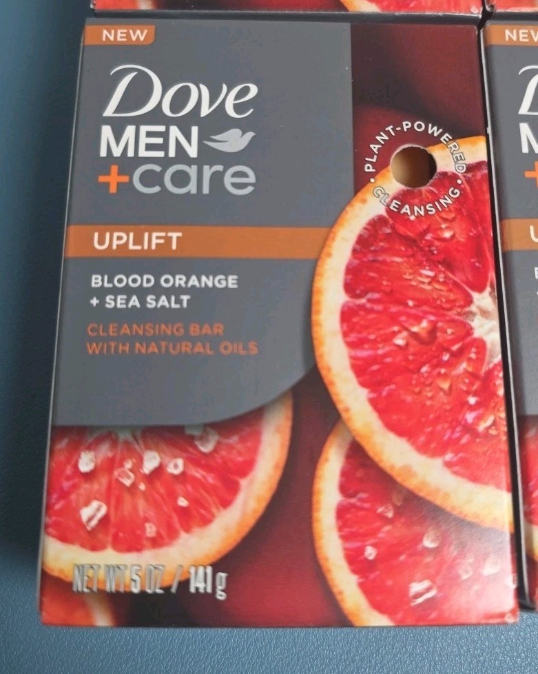 12x Dove Men Care Uplift Blood Orange + Sea Salt Cleansing Bar 5oz NEW