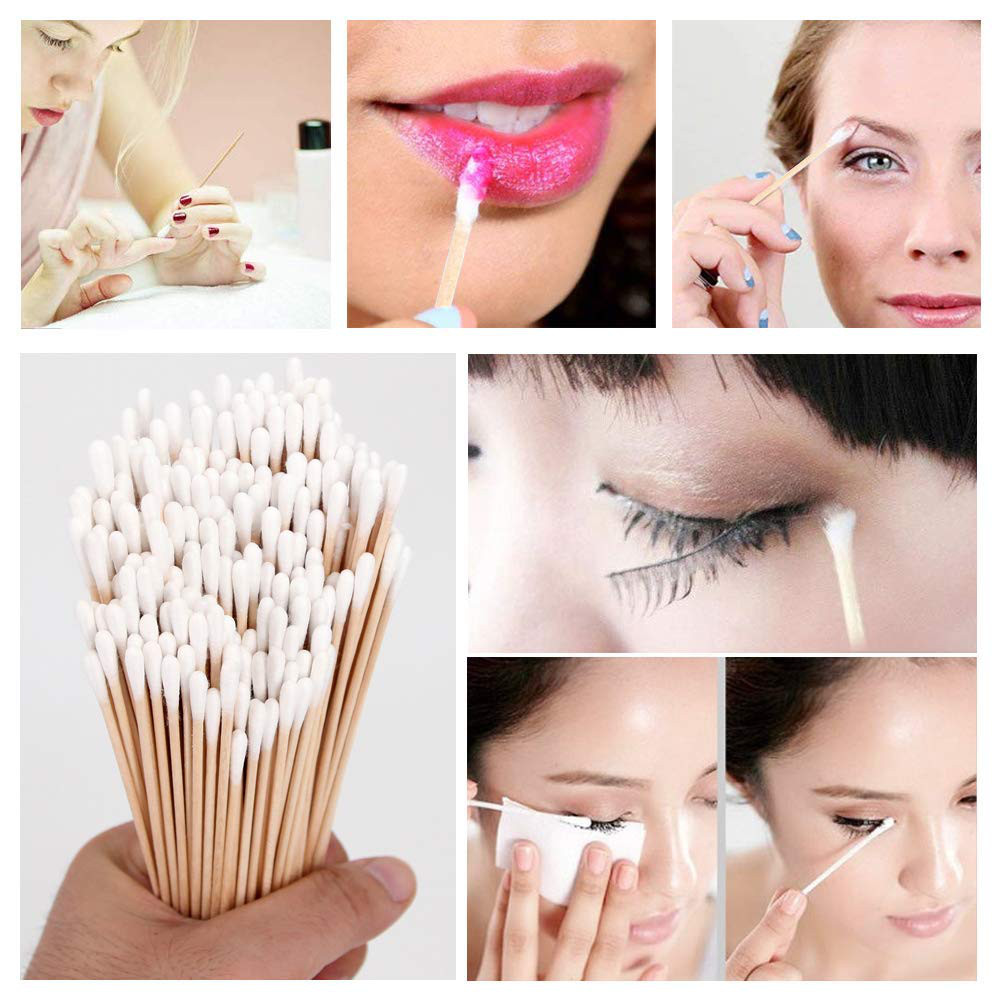 6 Inch Long Cotton Swabs of Medium and Large Pets Ears Cleaning or Makeup 200…