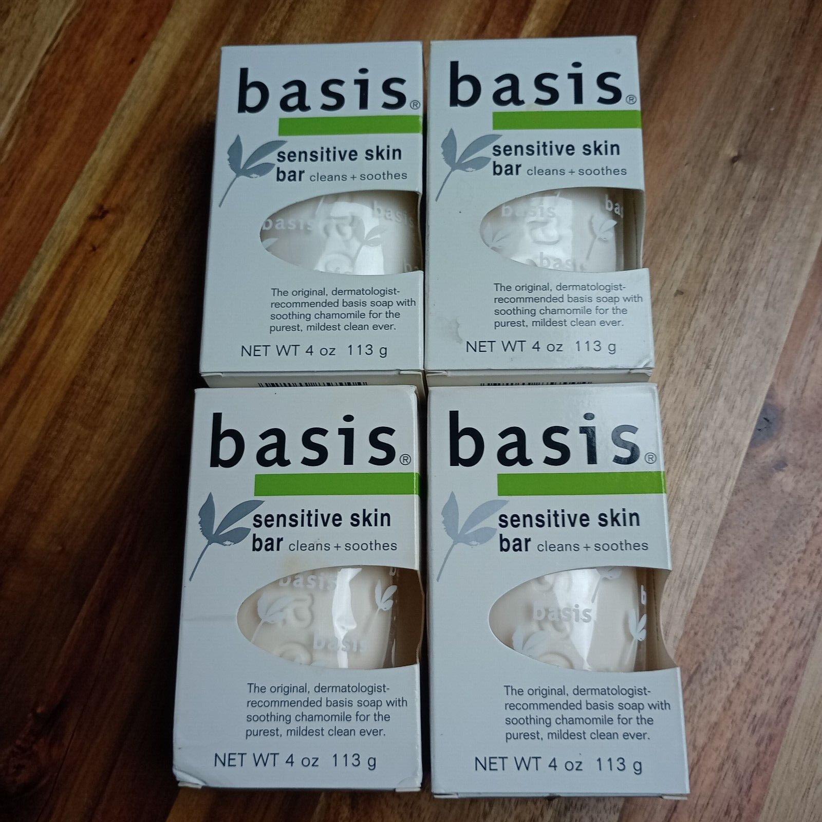 Basis Sensitive Skin Bar Soap Body Wash Bar Cleans and Soothes Chamomile 4