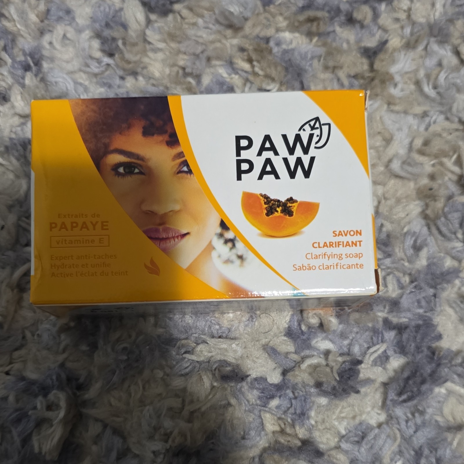 Paw Paw Papaya Clarifying Soap Body Bar for Face, Hands & Body Regular Size