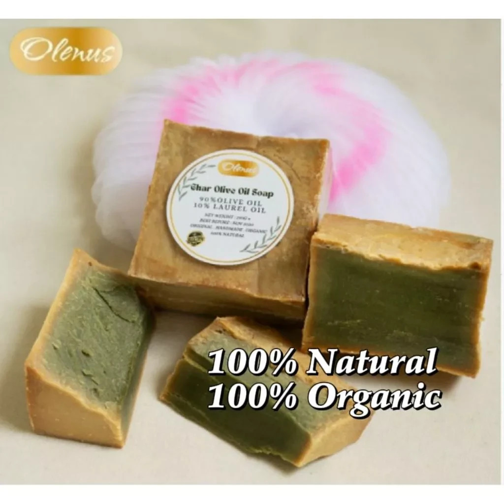 Olenus Ghar Olive Oil Soap – 90% Olive Oil, 10% Laurel Oil – Organic & Natural