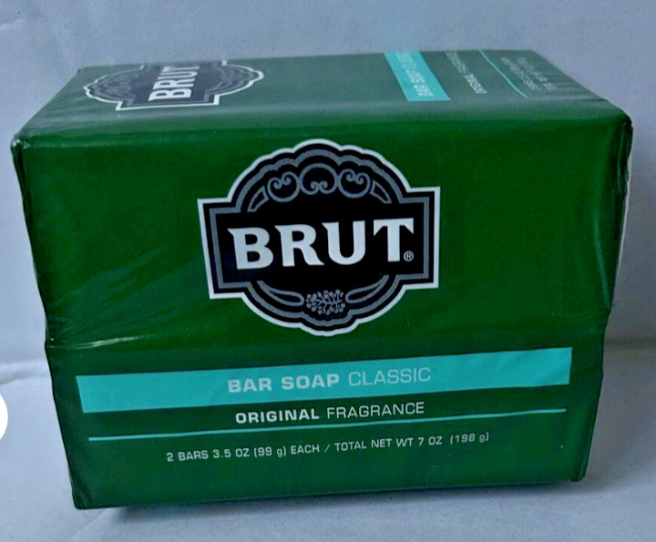 1 New Pack of 2 Brut Classic Original Fragrance Bar Soap, 3.5 Oz each VHTF, Rare