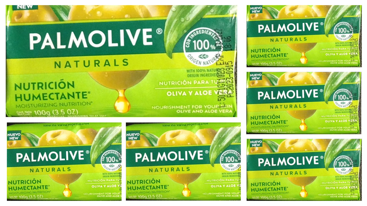12 X Palmolive Naturals Bar Soap Aloe Vera & Olive Moisturizing Nutrition 100g