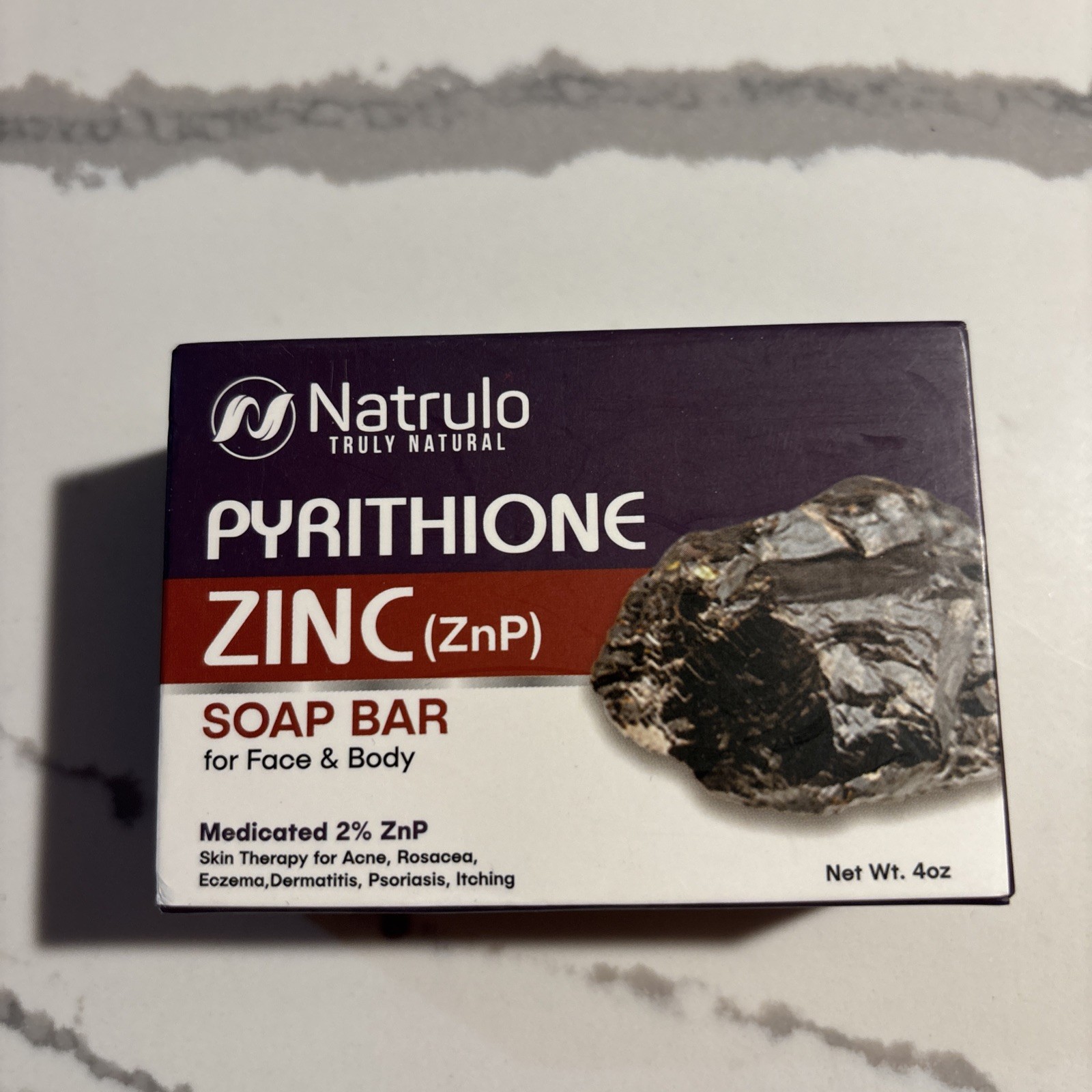 Pyrithione Zinc Soap Bar for Face & Body, 4oz | 2% ZnP 4 Ounce (Pack of 1)