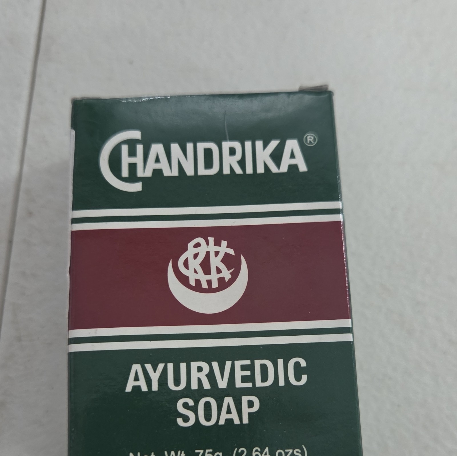 Chandrika Ayurvedic Soap Bar 75g (2.64oz) Body Green for Men & Women
