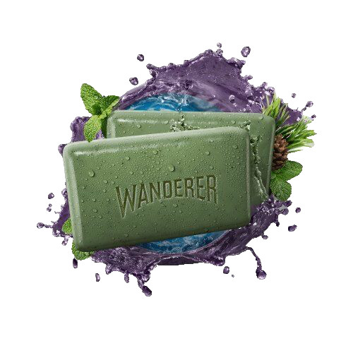 12x Wanderer Awakening Sulfate Free Mint & Cedarwood Soap Body Bar * Travel Size