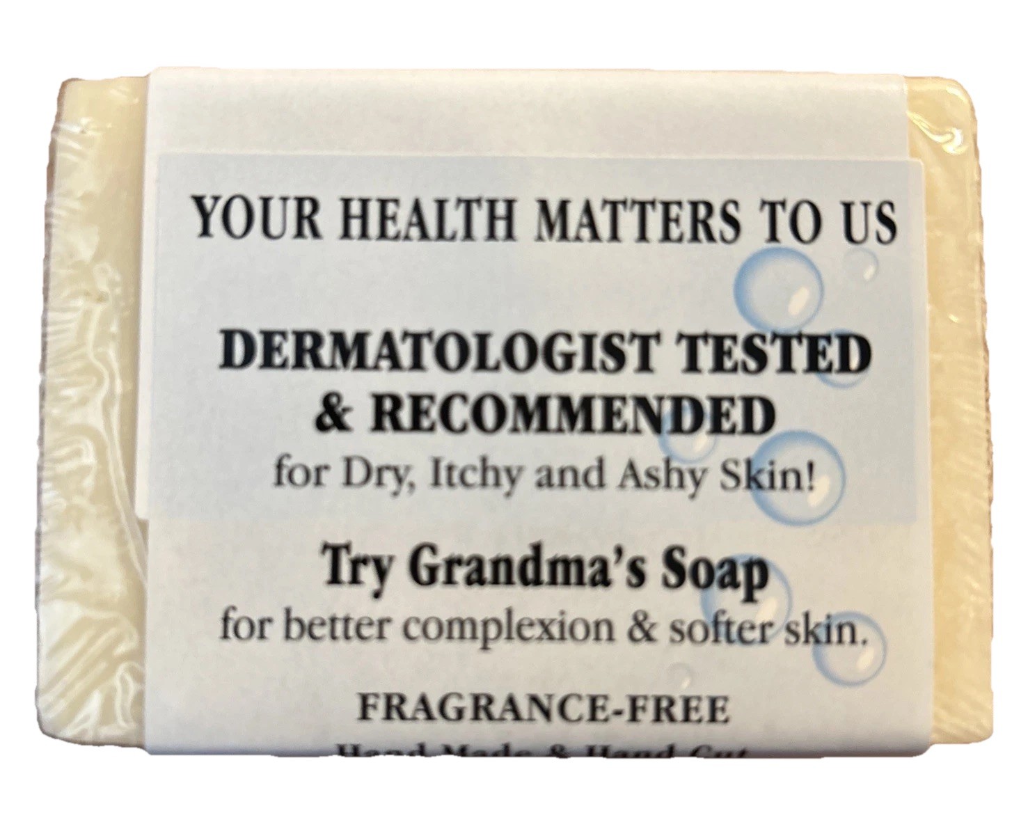 5-Pack New! Grandma’s Pure Lye Soap Soothing Dry Skin No Fragrance Hand Made 6oz
