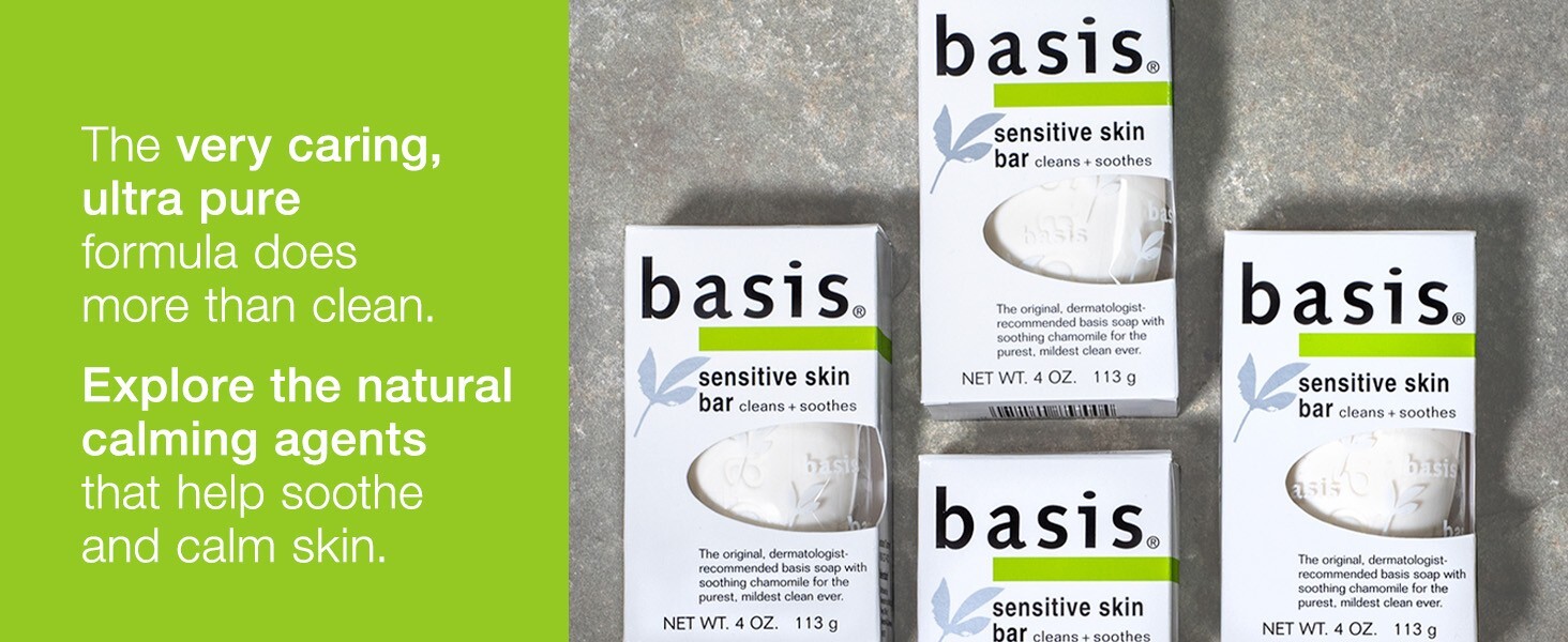 Basis Sensitive Skin Bar Soap for Body,Hands,Face Unscented Soap Bar [6 Pack]new
