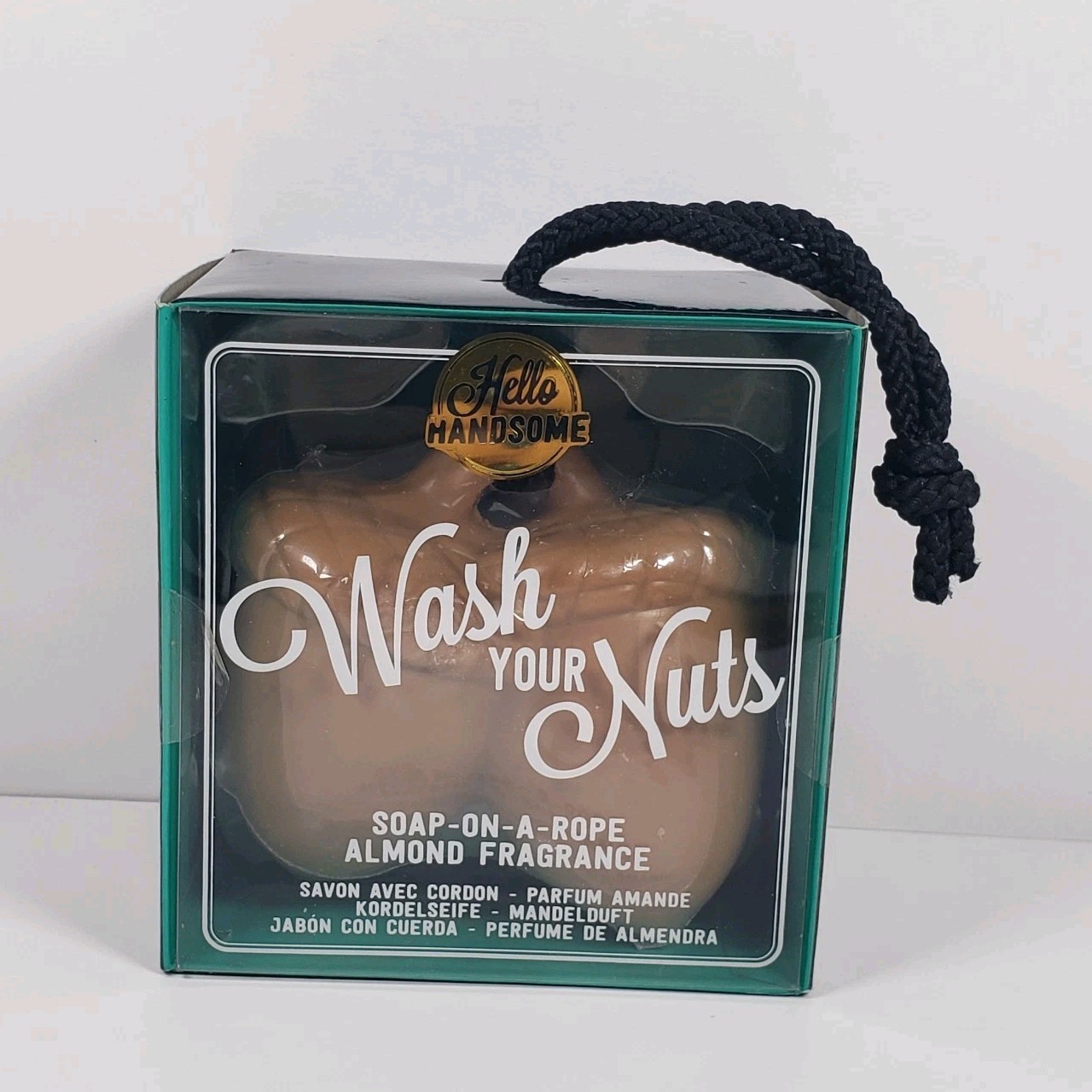 Wash Your Nuts Soap-On-A-Rope, Nutty Almond by Hello Handsome Men’s Gift