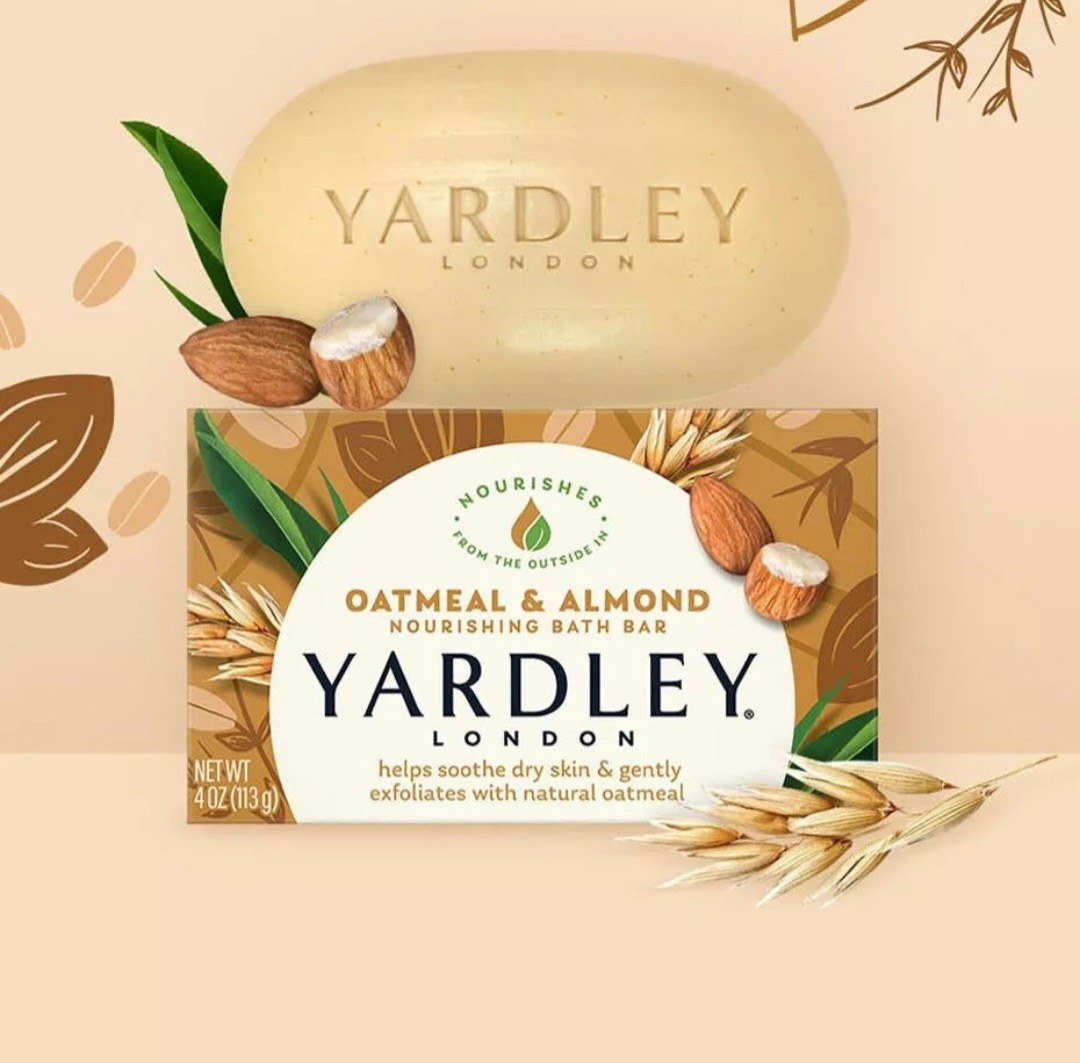 NEW! YARDLEY LONDON (4.0 Oz.) 113g ●OATMEAL & ALMOND● Nourishing Bath Bar🫧