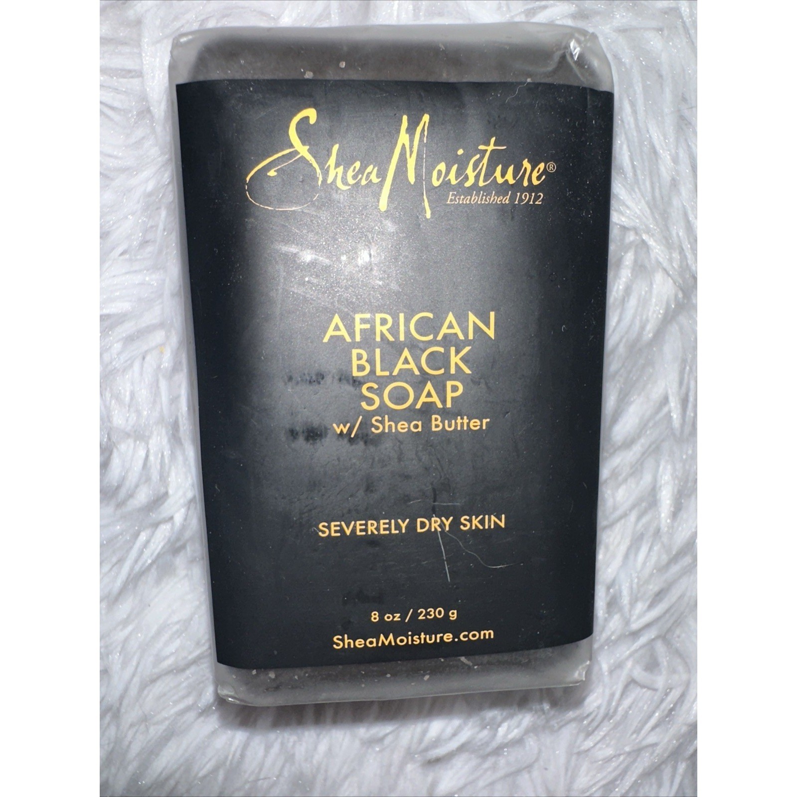 SheaMoisture African Black Soap Bar with Shea Butter for Dry Skin 8oz 230g