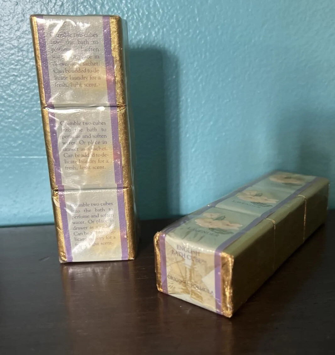 Vintage 6 Bath Cubes English Garden Lavender Ben Rickert Rare Scent HTF Sealed