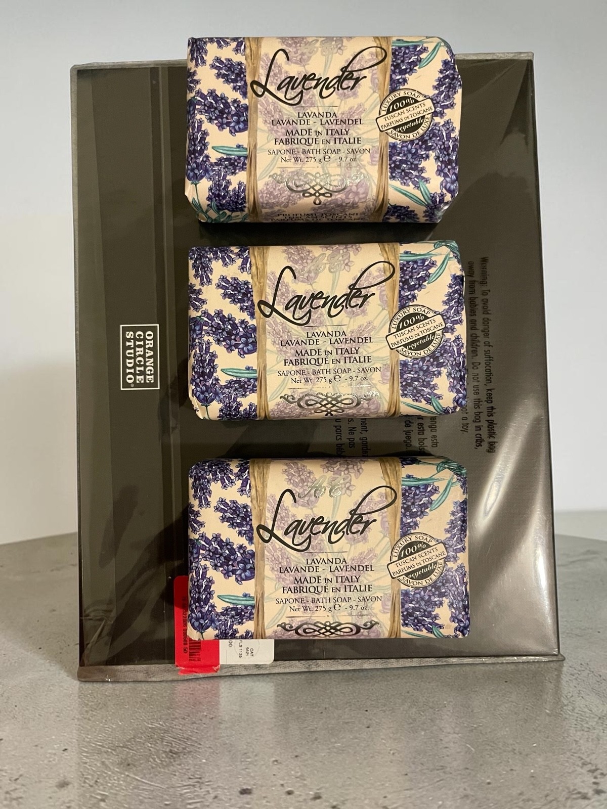 Saponificio Fissi Lavender Soap 3 Pack 9.7 oz Each Made in Italy NEW