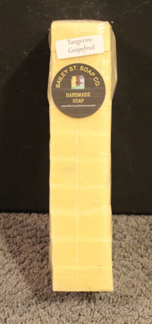 Tangerine Grapefruit Cold Processed Soap Loaf 10 Precut Bars -Free Shipping