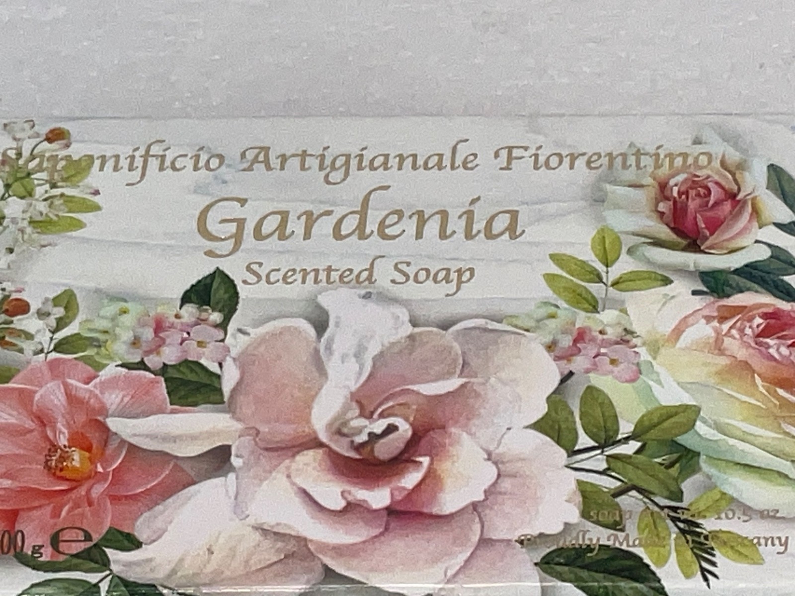 Saponificio Artigianale Fiorentino Gardenia Scented Soap 10.5 oz Bar Made Italy