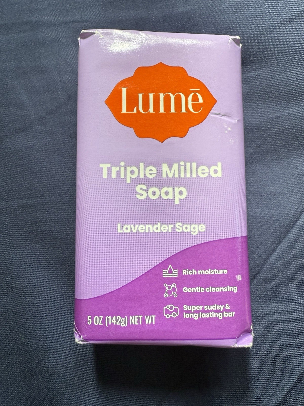 Lume Lavender Sage Triple Milled Deodorant Bar Soap 5 Ounces – Brand New