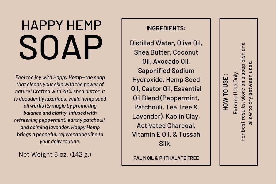 Luxury Handmade Shea Butter Soap 5 oz – Six Options – No Palm Oil or Phthalates