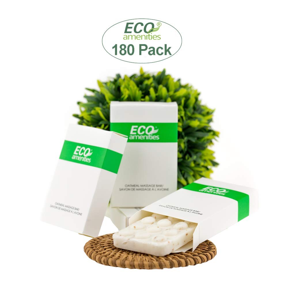 ECO Amenities Spa Paper Box Individually Wrapped 1.5 ounce Oatmeal Massage So…