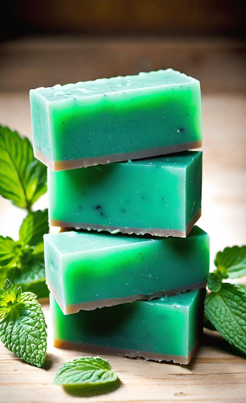 Peppermint Handmade Organic Soap Bar Natural Oil Wonderful Scent Premium Body