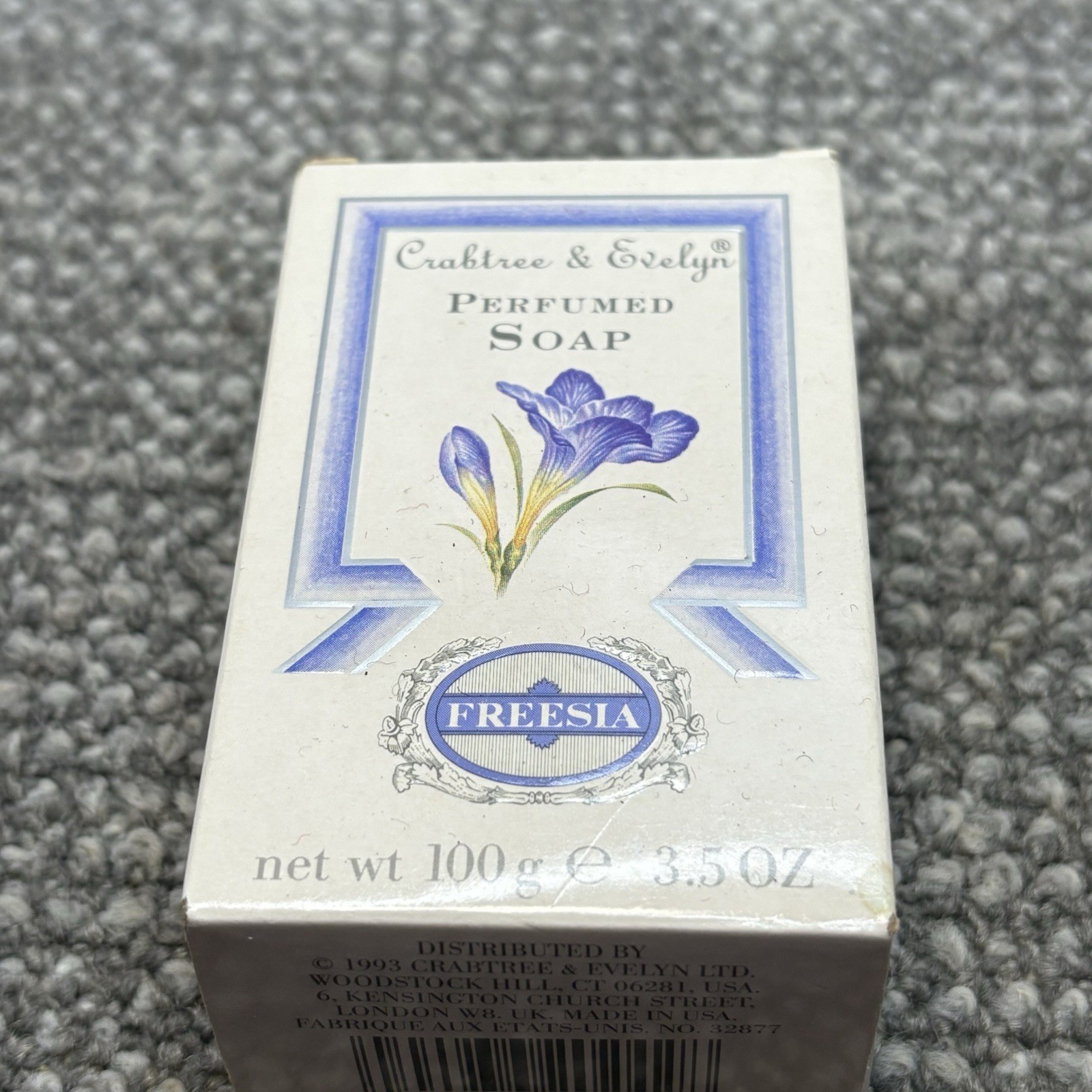 Crabtree Evelyn Soap New Freesia 3.5 Oz Savon Perfum 1993 Discontinued