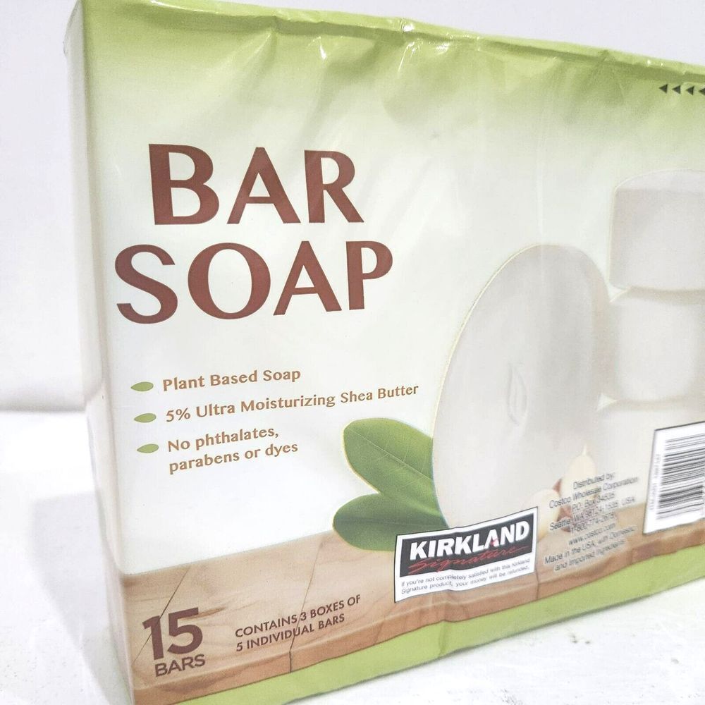 Kirkland Signature Shea Butter Bar Soap 15-Pack 4.5 oz Moisturizing