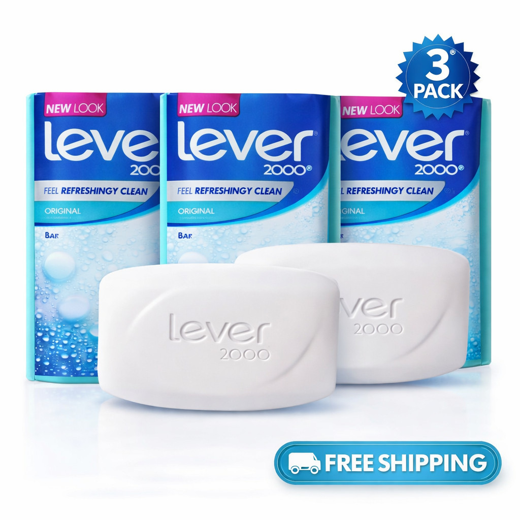 Lever 2000 Original Bar Soap 3.75 oz Fresh Scent Moisturizing – 3 Pack
