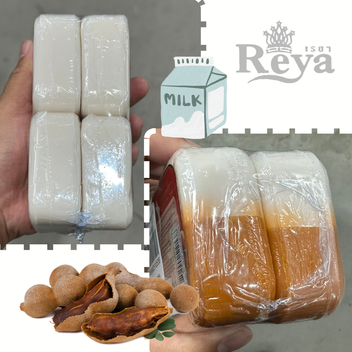 4 x Tamarind Mixed Goat Milk Body Soap Bar Scrubs Gentle Skin Moisturizing REYA