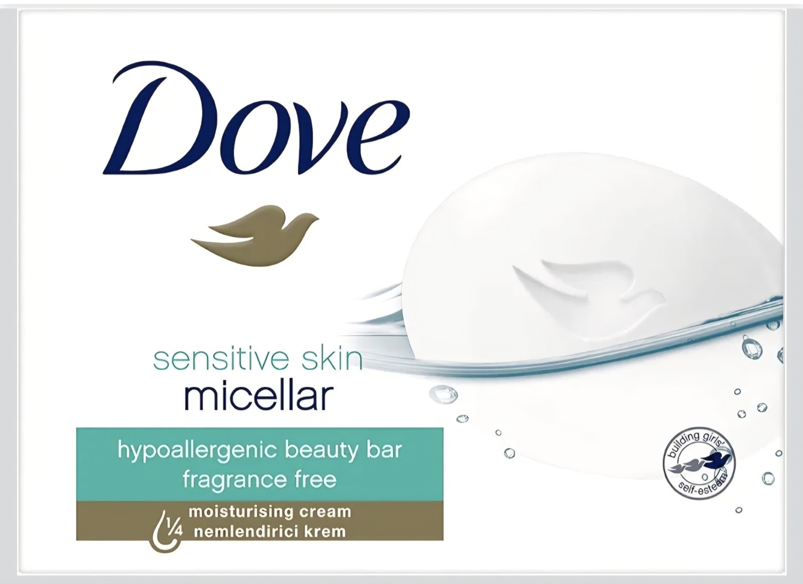 🩵 DOVE 🩵 3.32 Oz. 90g Bar 🩵🫧 ●SENSITIVE SKIN● 🫧 ≈MICELLAR≈ Beauty Bar 🫧.