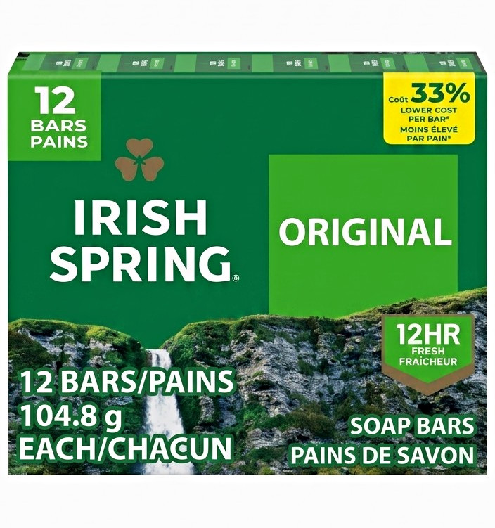 (2 Packs Of 12)Irish Spring Original Soap Bar Multipack Paraben-Free