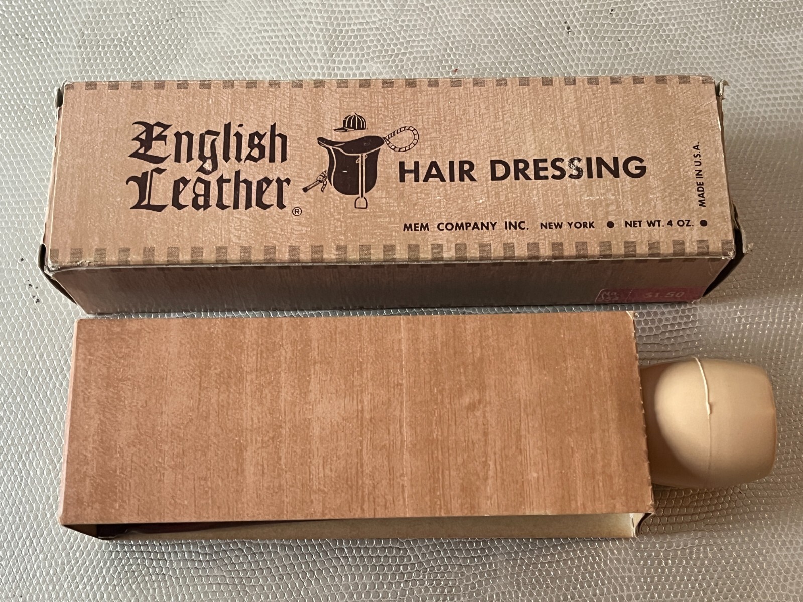 Vintage English Leather Soap on a Rope & Hair Dressing Tube BRAND NEW OLD STOCK