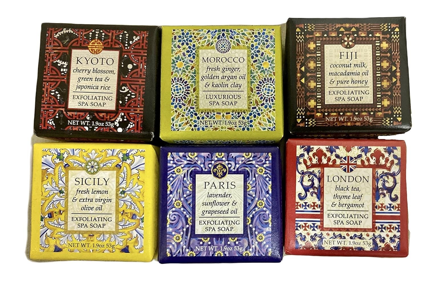Yeeyzz Destination Spa Soaps 6-Piece Luxury Sampler – Indulge in Exotic Scents