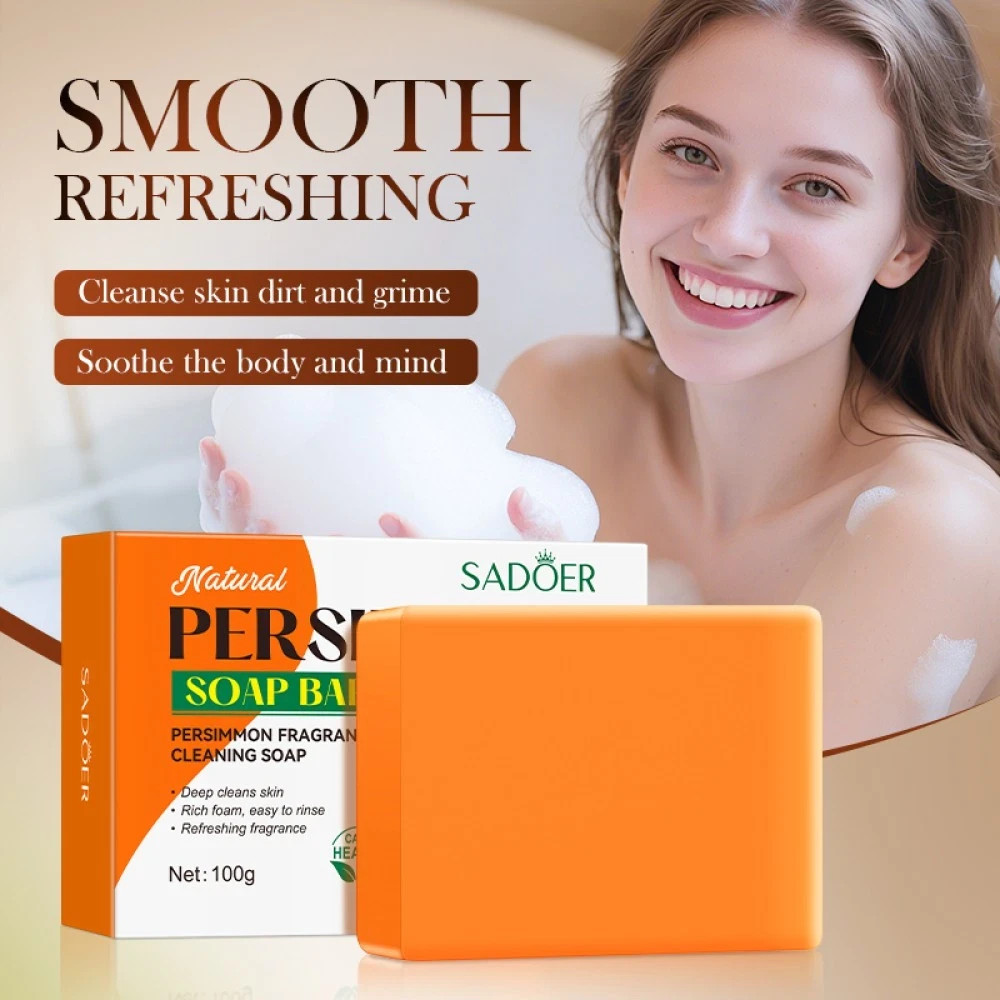 Persimmon Soap Bar for Body Odor Control, Natural Deodorant Body Bar Soap Unisex