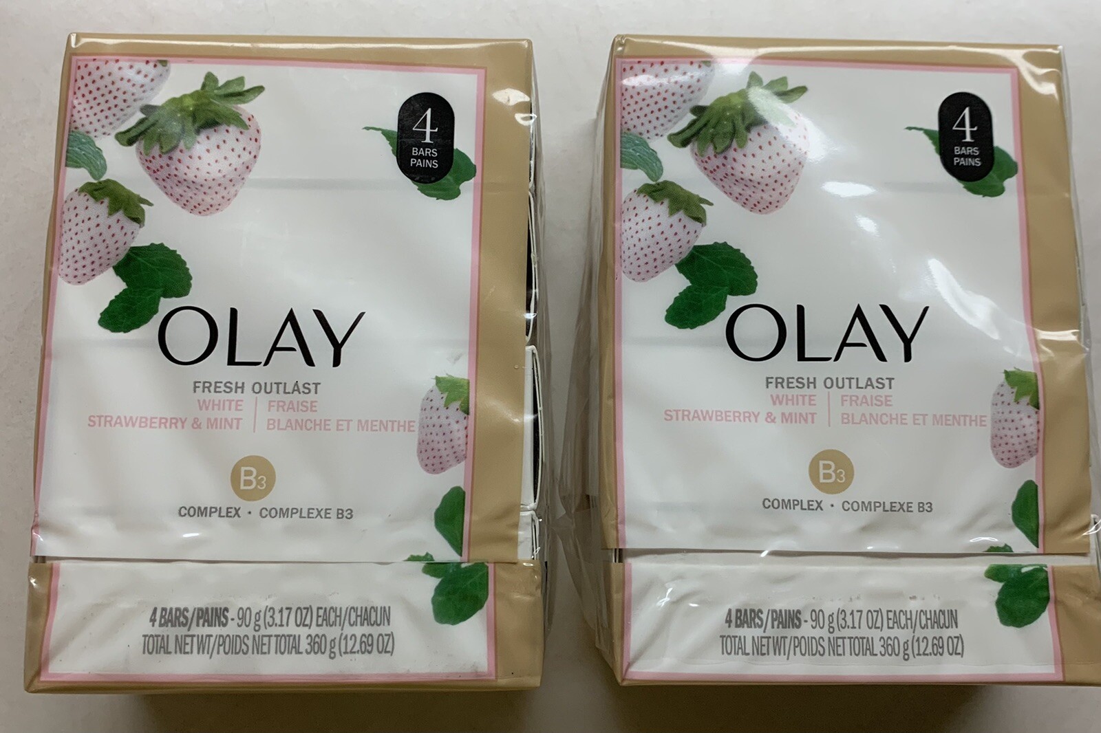 Olay Fresh Outlast White Strawberry & Mint Bar Soap – 8 Total, Sealed