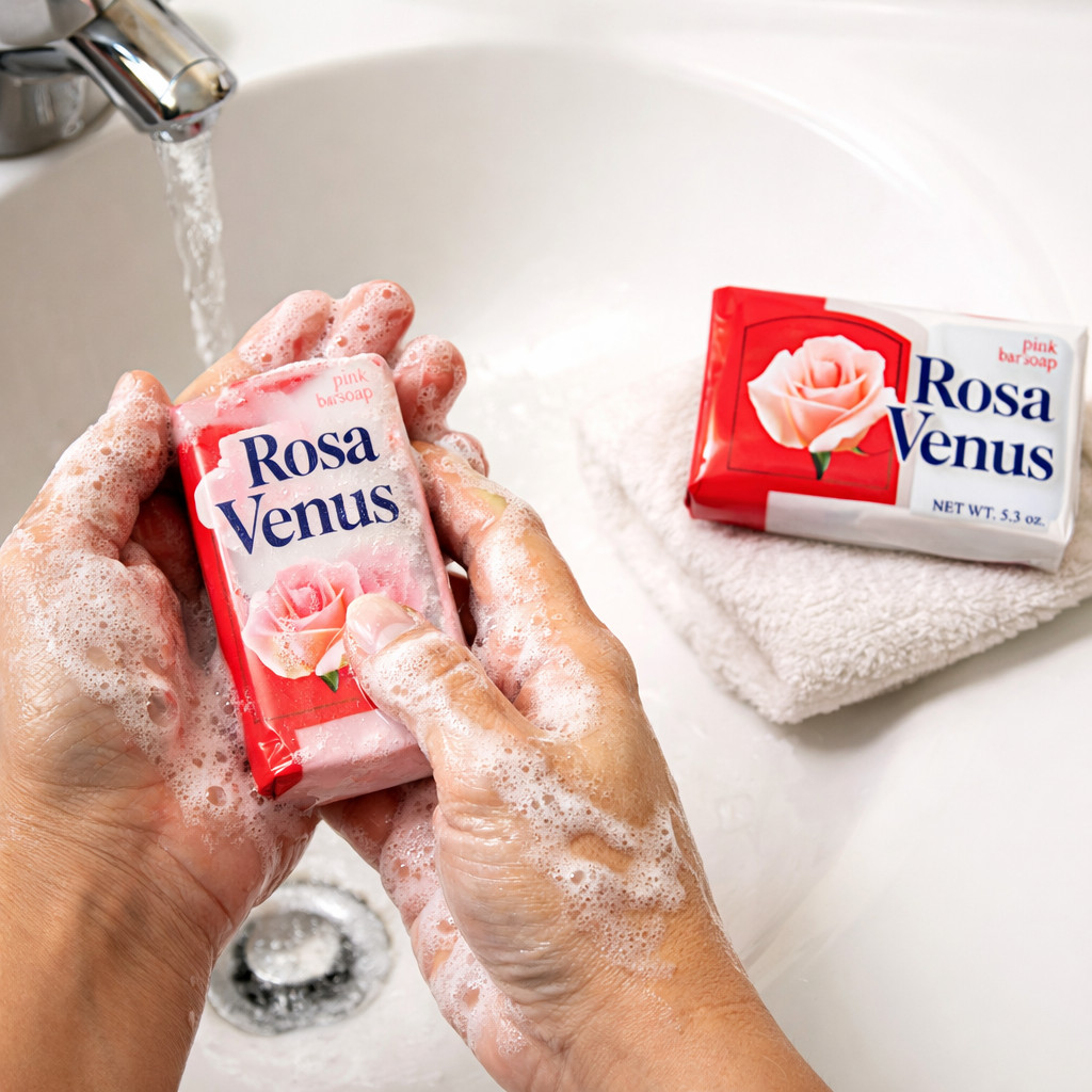 Rosa Venus Pink Bar Soap 3.5 oz – Pack of 6 – Free Delivery”