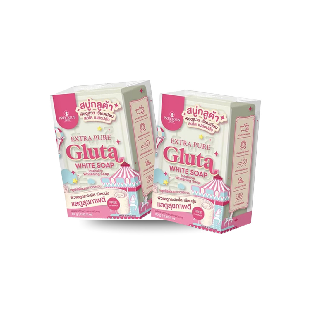 Precious Skin Thailand Extra Pure Gluta White Soap (80g each) 2-Pack