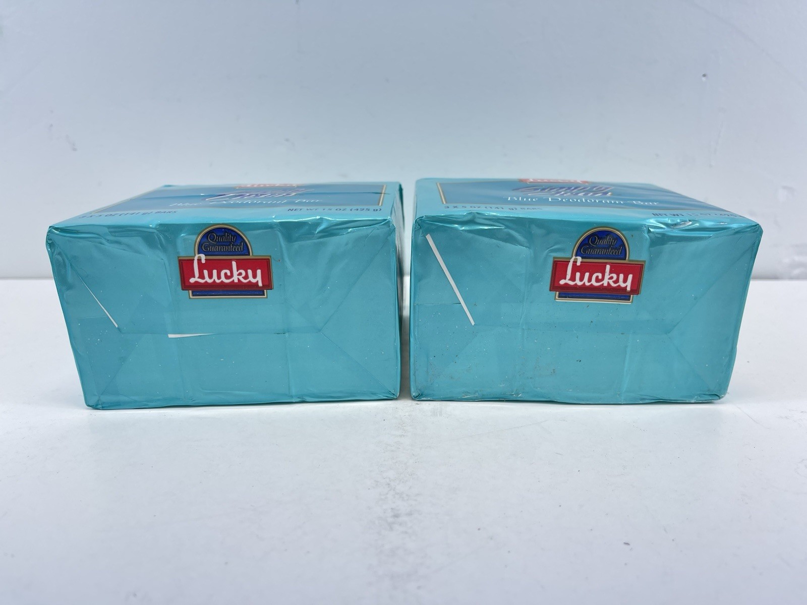 Lot of 2 Vintage Lucky Blue Deodorant Bar Soap 3X5 oz Each