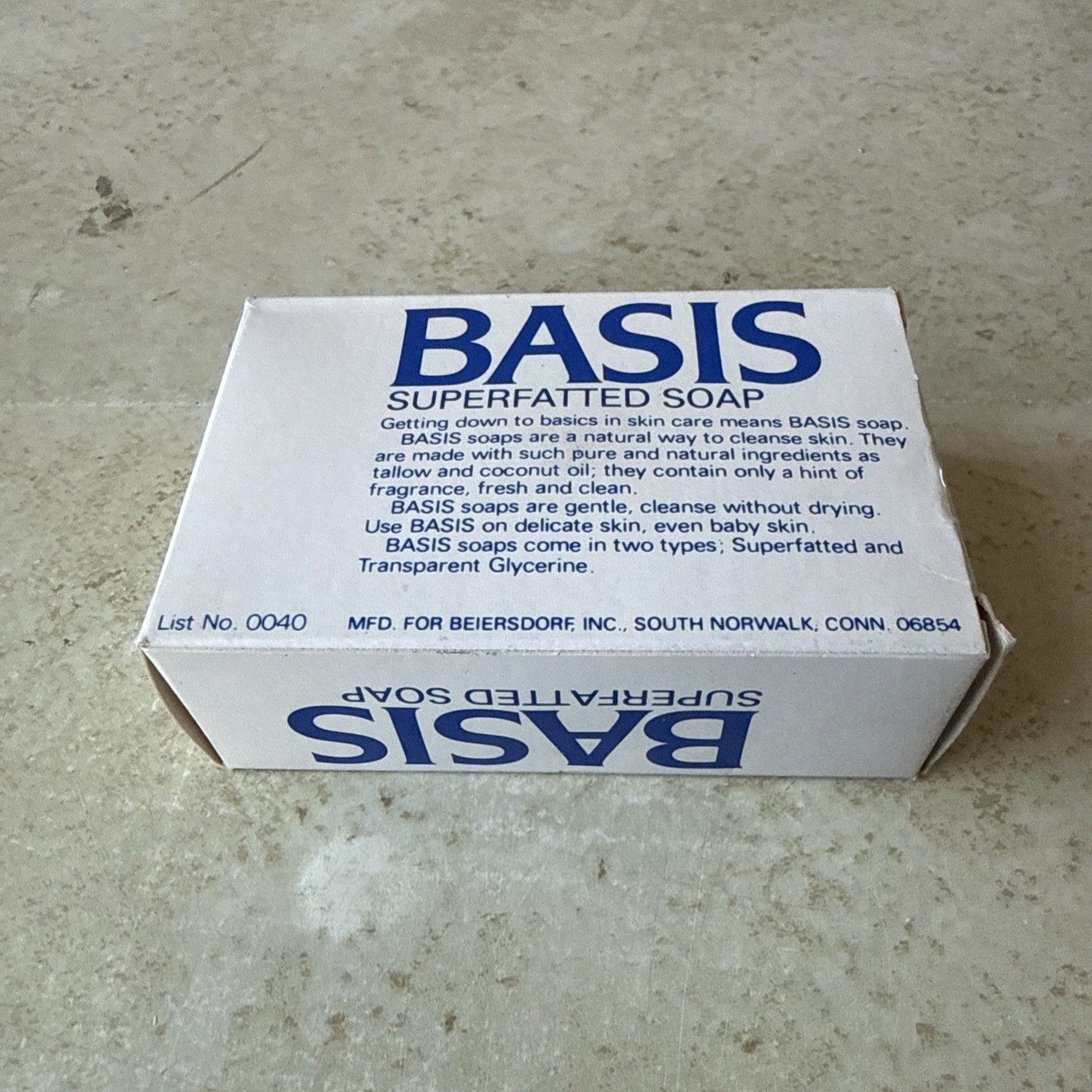 Vintage Sealed Boxes Basis Superfatted Soap 3.3 Oz Bar
