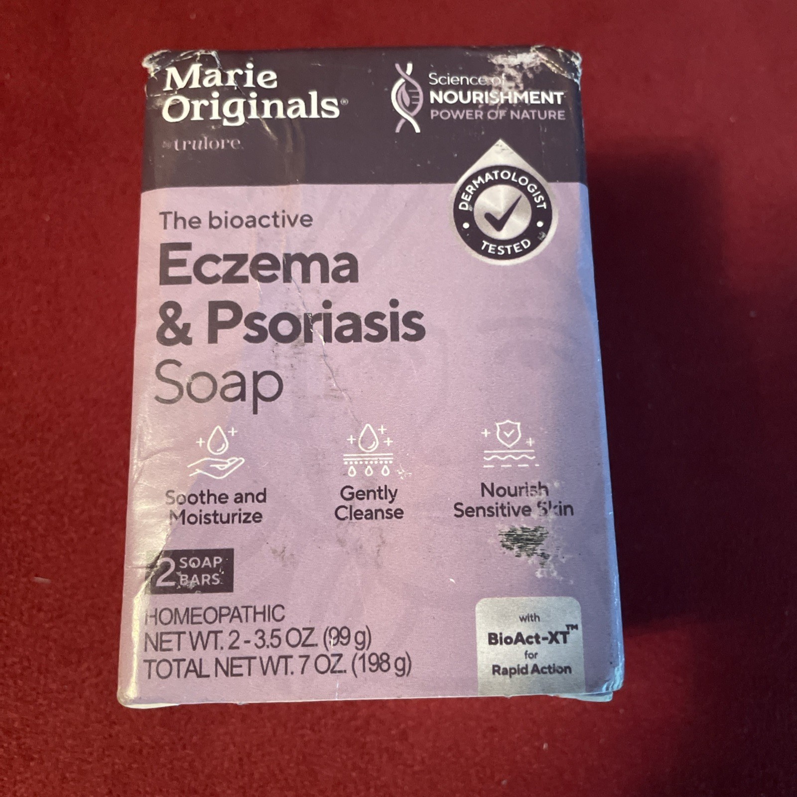 Marie Originals Natural Eczema & Psoriasis Soap for Face & Skin (2 count Pack).
