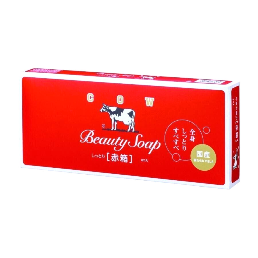 Bath Soap Cow Brand Milk Soap Red Box 6 pieces per box Popular soap in Japan