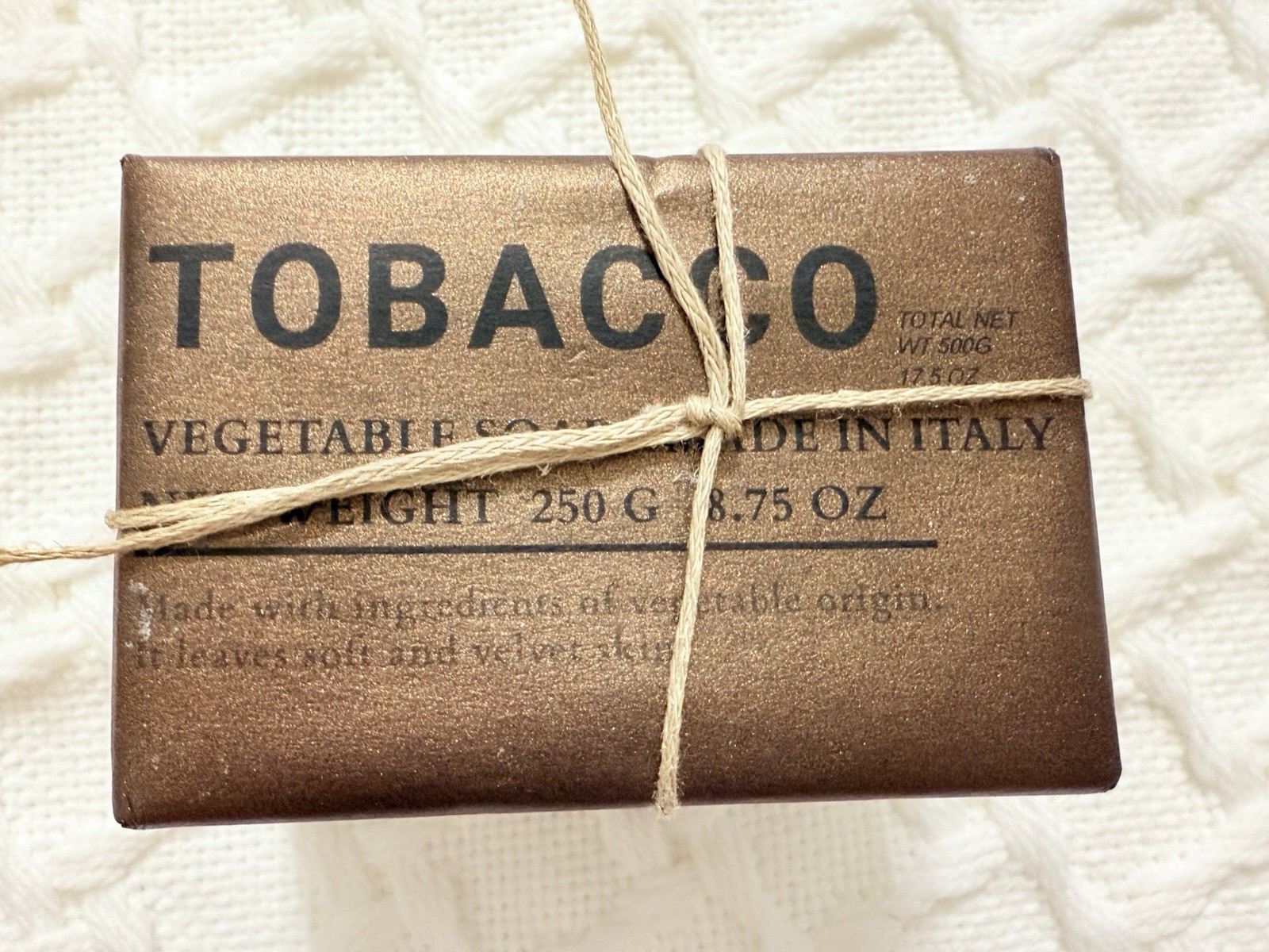 2 Pcs Alchimia Men’s Vegetable Soap Bar 8.75oz TOBACCO Made In Italy