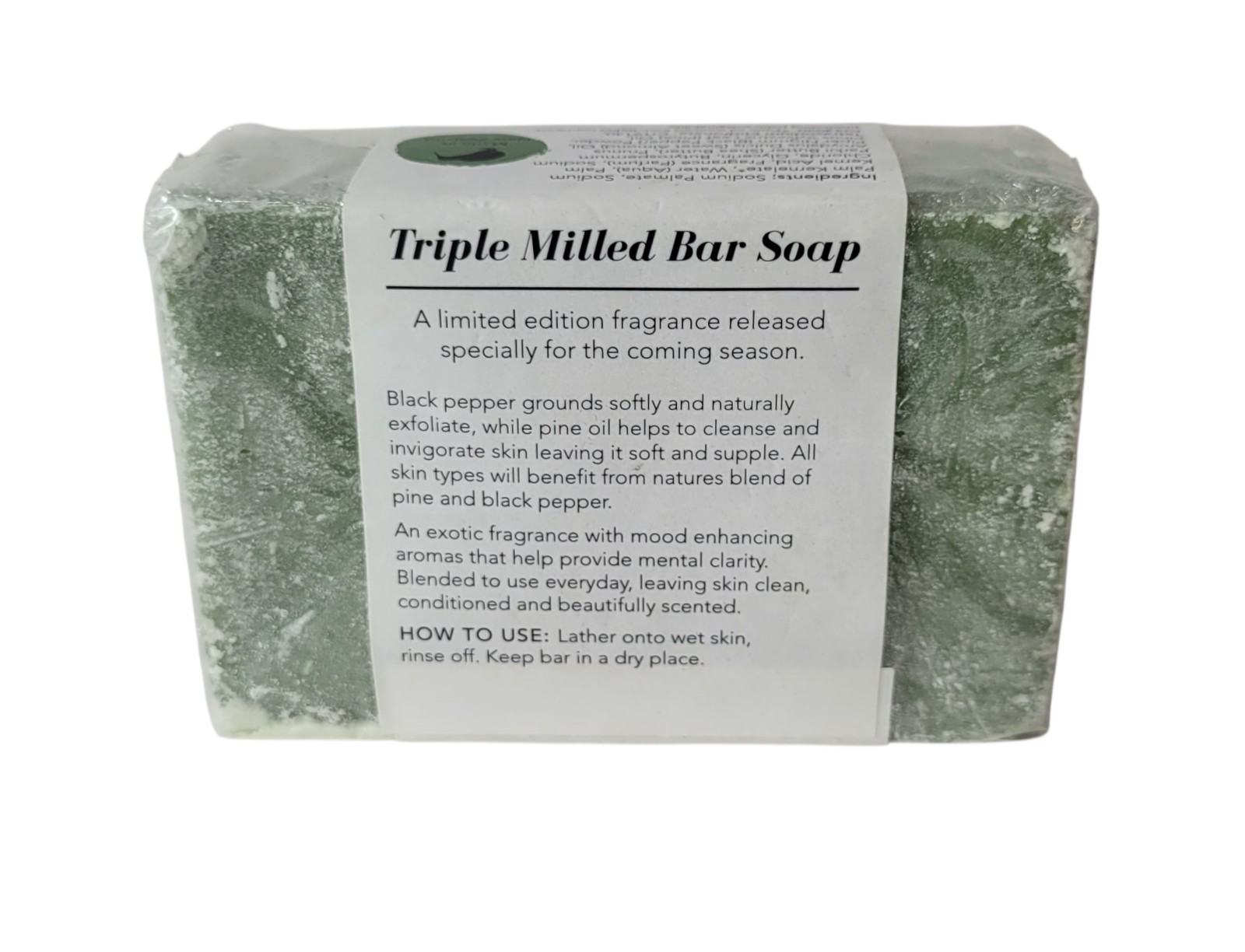 Nature’s Blend New Zealand Limited Edition Pine & Black Pepper Bar Soap 8.8 oz