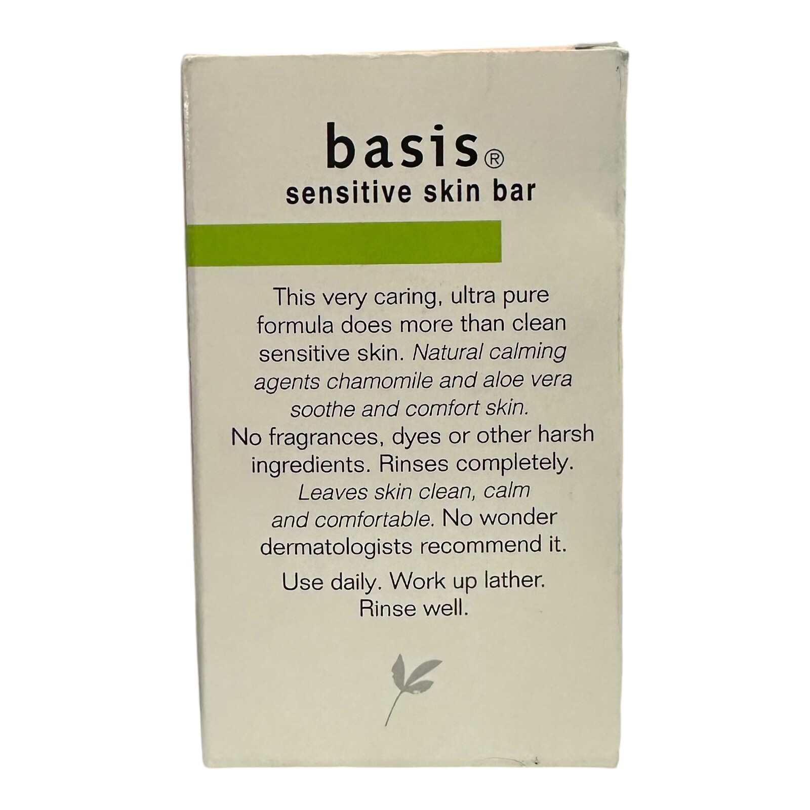 4 Pk Basis Sensitive Skin Bar Soap Body Wash Cleans Soothes Chamomile Aloe 4 oz