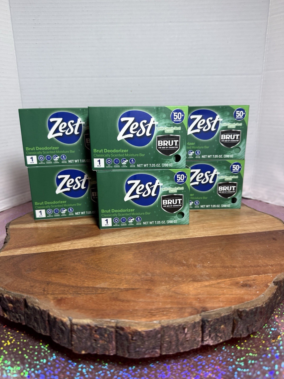 6pk Zest BRUT Large Classic Scent Moisture Soap Bars- 7.05 oz. LARGE!