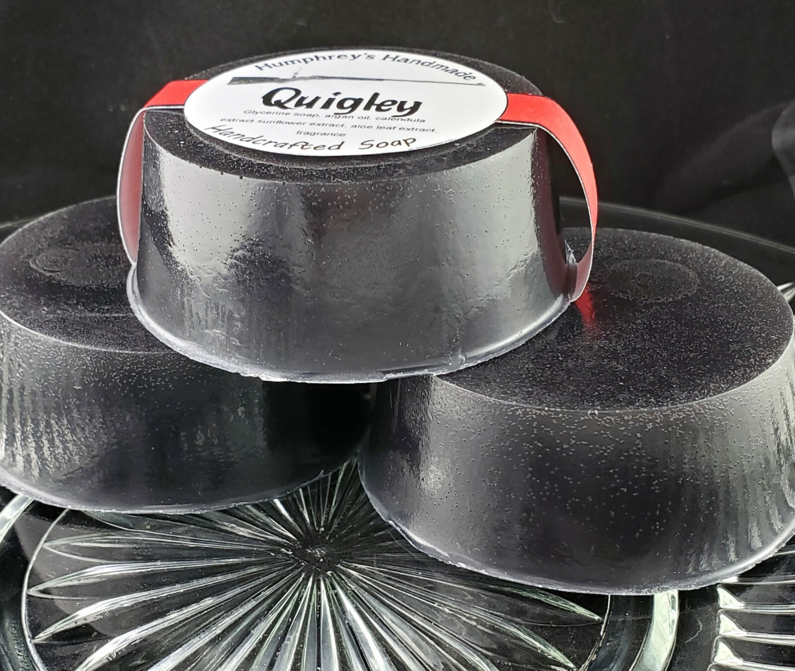 QUIGLEY Hickory Suede Shave Soap Mens Beard Wash, Glycerin Argan Oil Tobacco