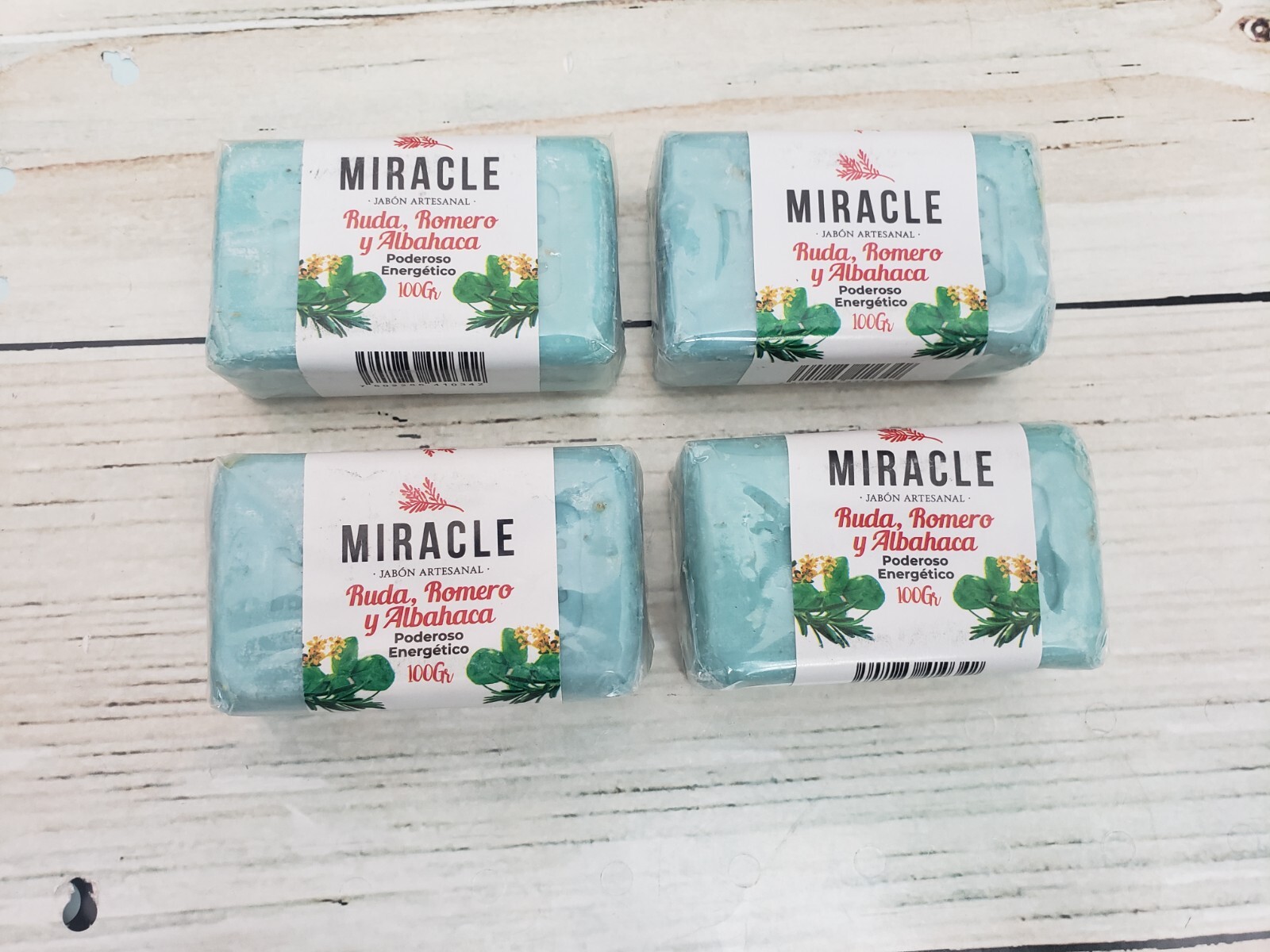 Jabon de Ruda + Romero & Albahaca 100gr. 4 Pack Soap