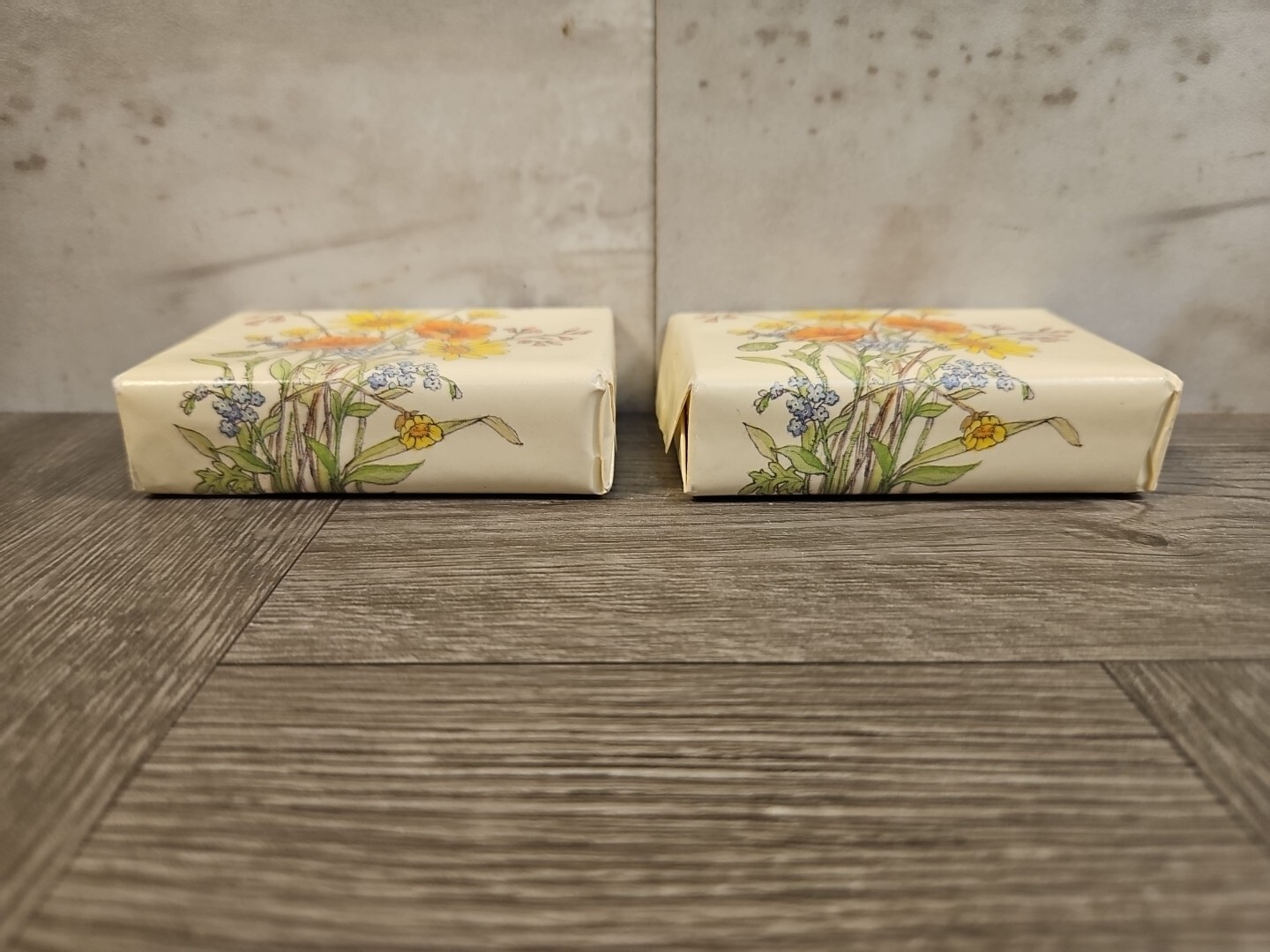 Vintage Lot Of 2 Hallmark Branded Soap Floral MCM