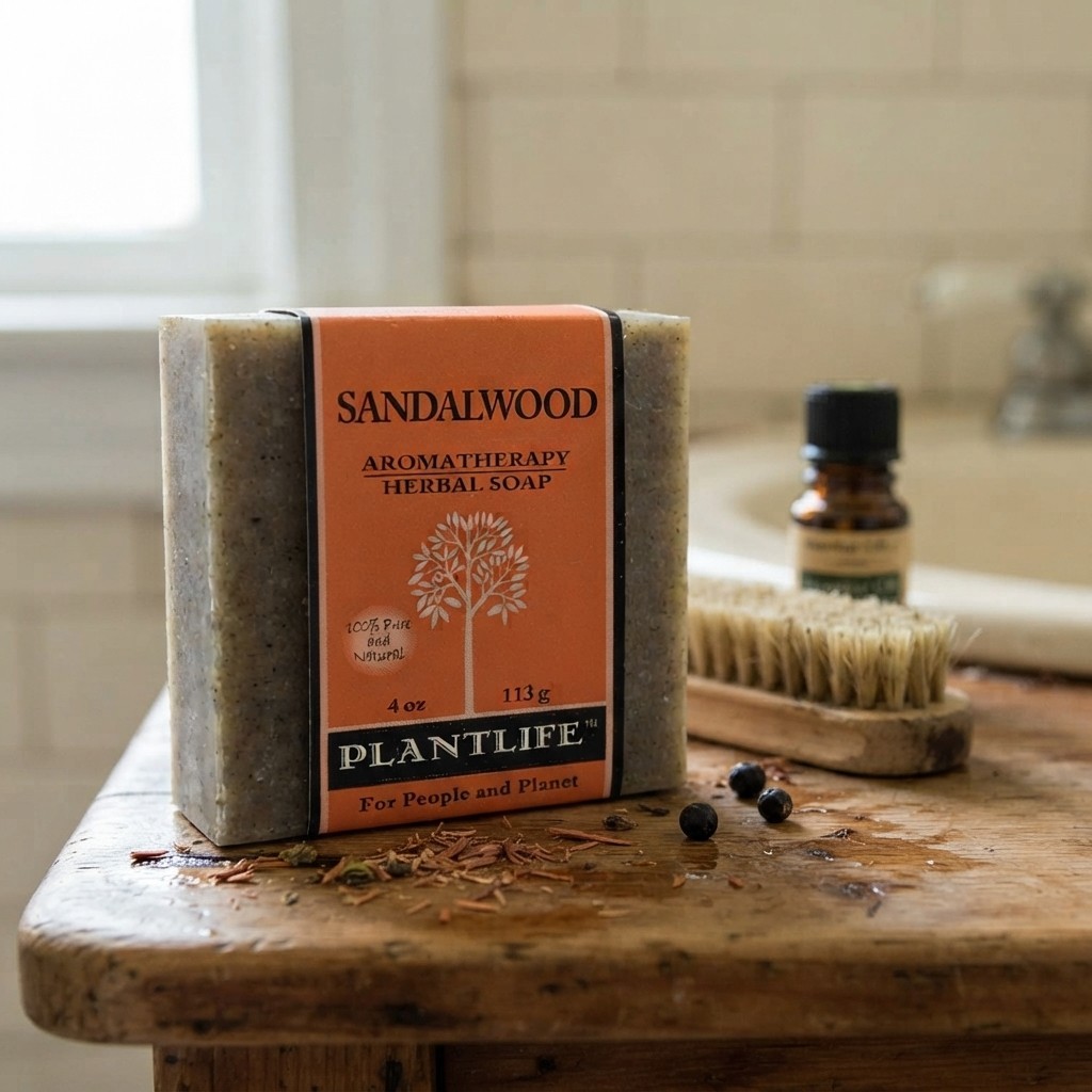 Moisturizing Sandalwood Bar Soap – 4oz Eco-Friendly Luxury for All Skin Types