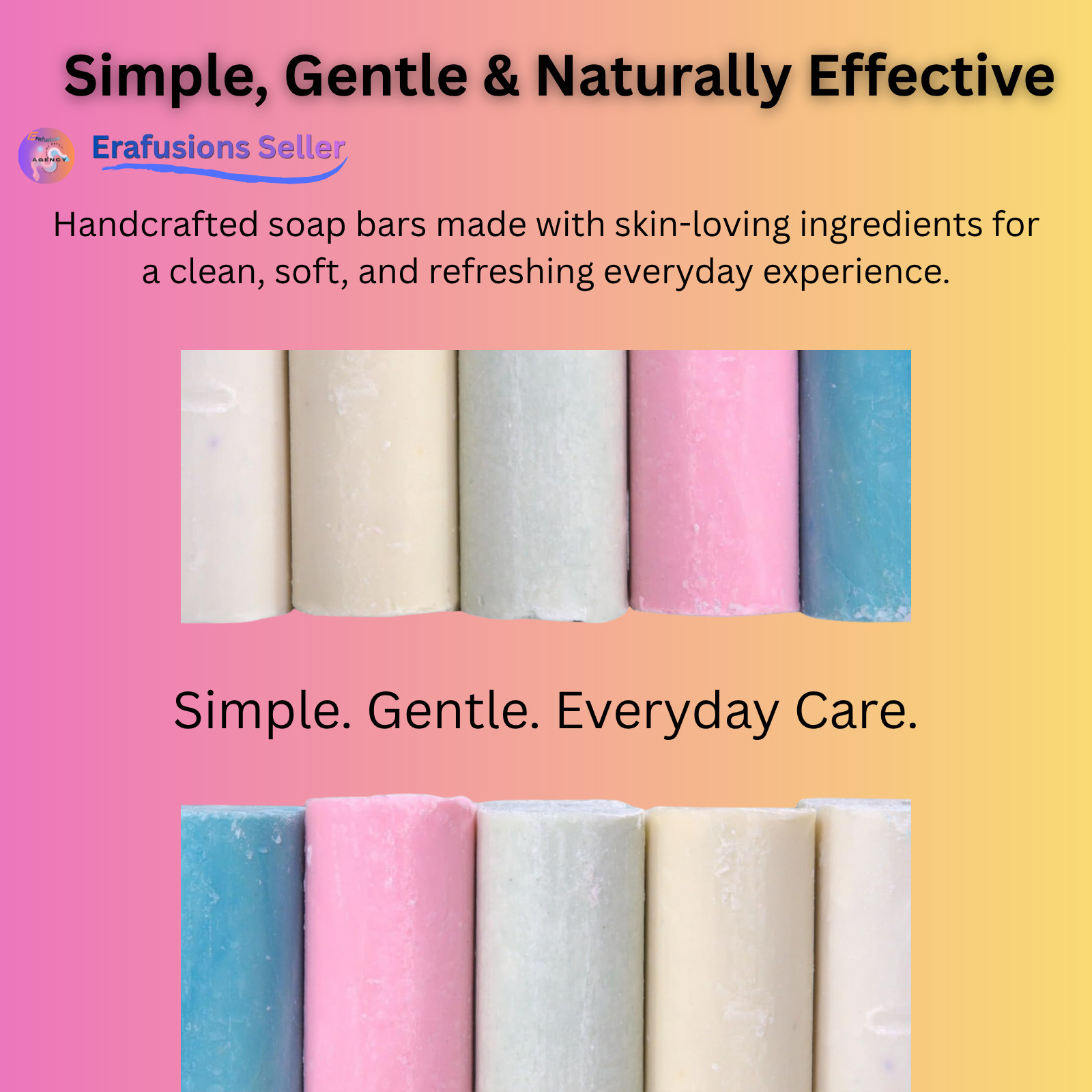 Amish Farms Handmade Natural Soap 5 Pack Moisturizing Cold Process Body Face Bar