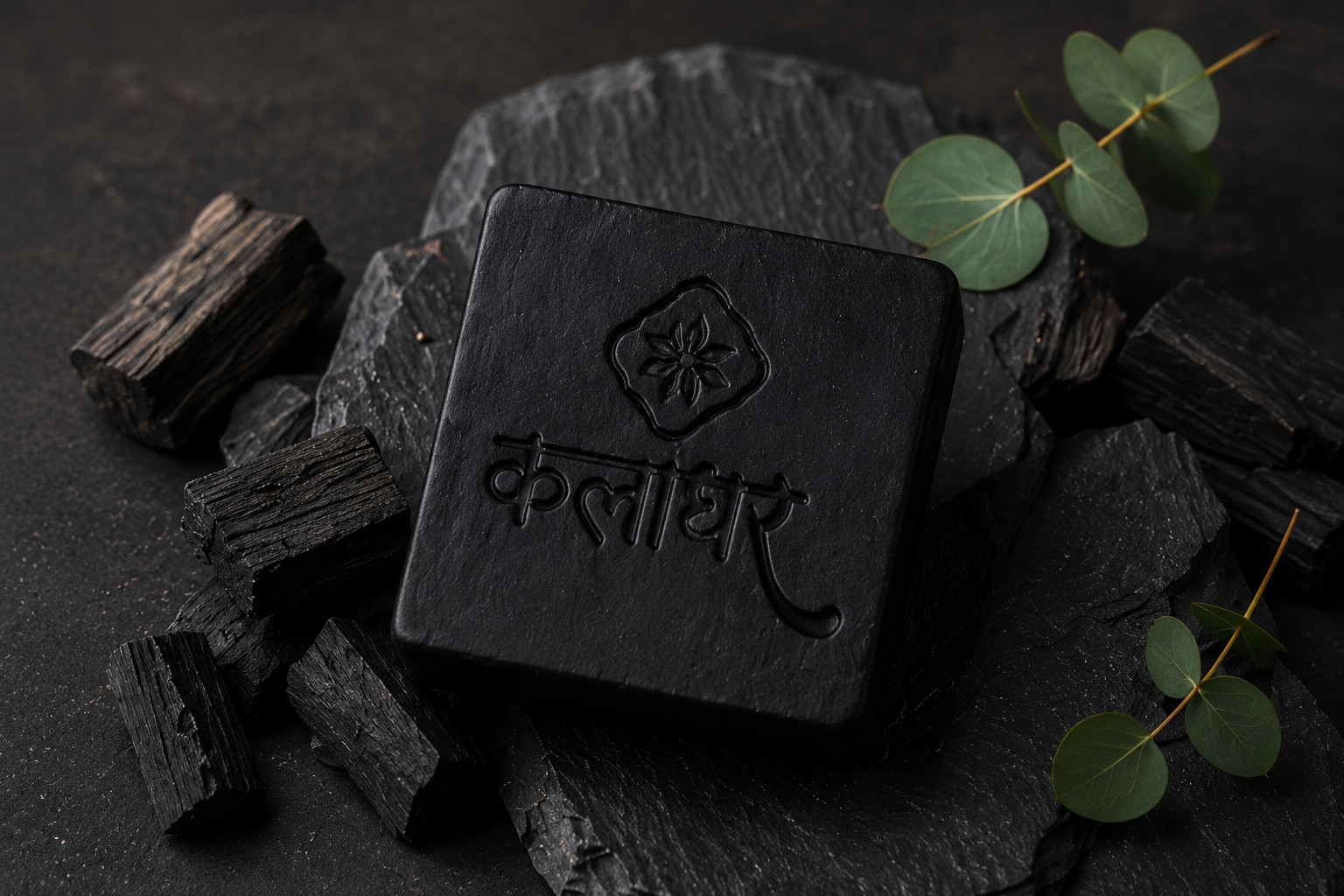KalaGhar Handmade Activated Charcoal Soap Bar 100g Natural Bath Soap Buy 1 Get 1